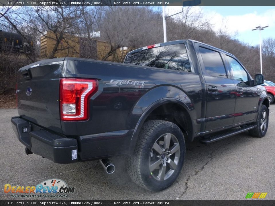 2016 Ford F150 XLT SuperCrew 4x4 Lithium Gray / Black Photo #2
