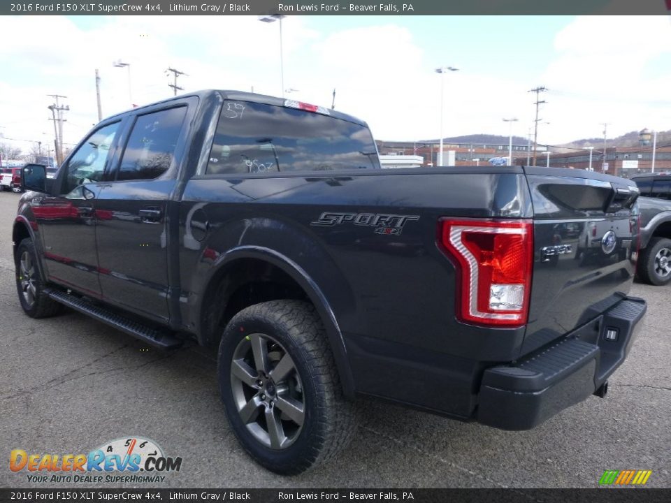 2016 Ford F150 XLT SuperCrew 4x4 Lithium Gray / Black Photo #5