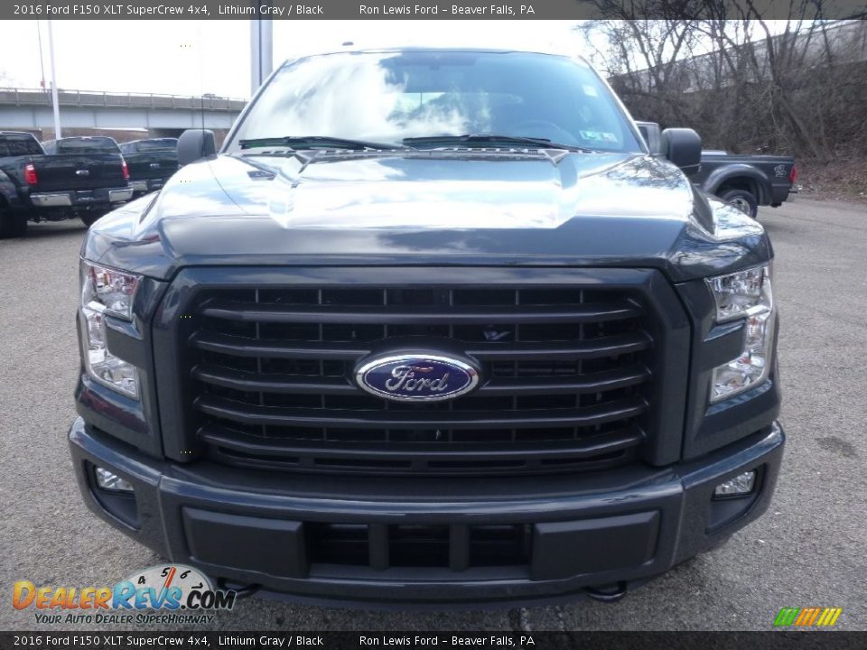 2016 Ford F150 XLT SuperCrew 4x4 Lithium Gray / Black Photo #8