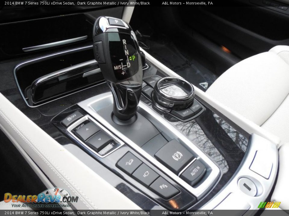 2014 BMW 7 Series 750Li xDrive Sedan Dark Graphite Metallic / Ivory White/Black Photo #15