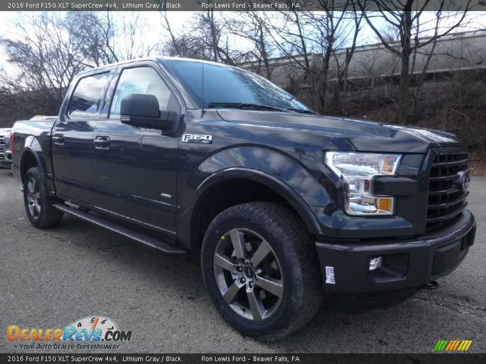 2016 Ford F150 XLT SuperCrew 4x4 Lithium Gray / Black Photo #9