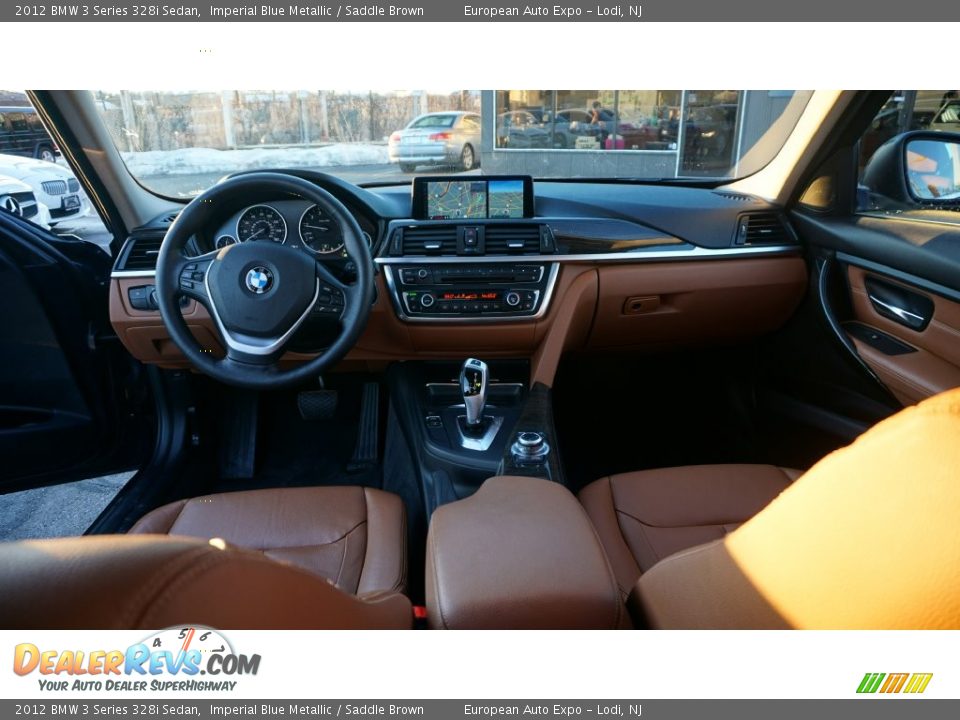 2012 BMW 3 Series 328i Sedan Imperial Blue Metallic / Saddle Brown Photo #34
