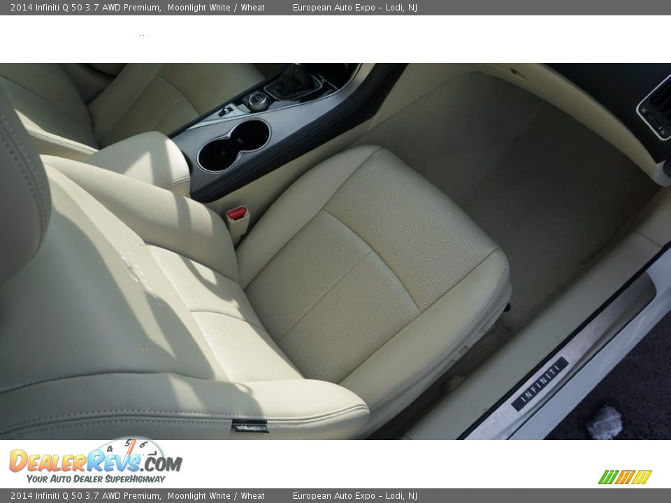 2014 Infiniti Q 50 3.7 AWD Premium Moonlight White / Wheat Photo #11