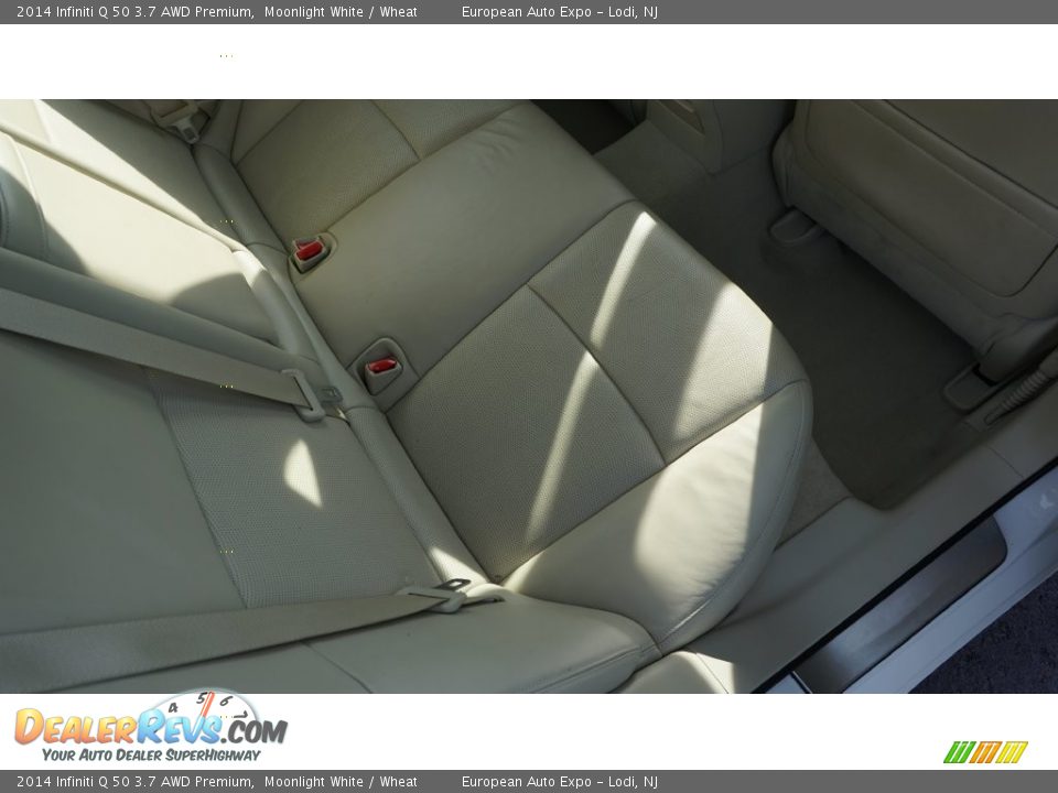 2014 Infiniti Q 50 3.7 AWD Premium Moonlight White / Wheat Photo #13