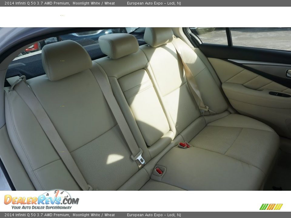 2014 Infiniti Q 50 3.7 AWD Premium Moonlight White / Wheat Photo #14