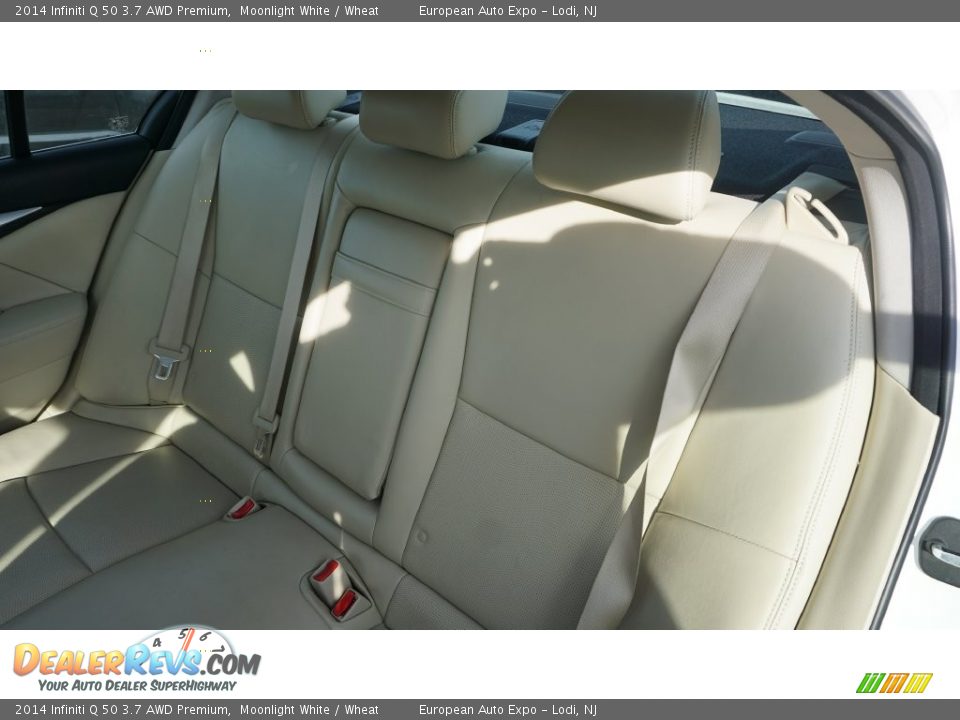 2014 Infiniti Q 50 3.7 AWD Premium Moonlight White / Wheat Photo #16