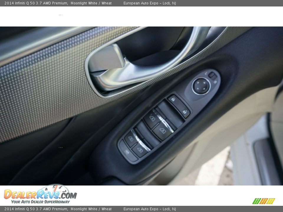 2014 Infiniti Q 50 3.7 AWD Premium Moonlight White / Wheat Photo #18