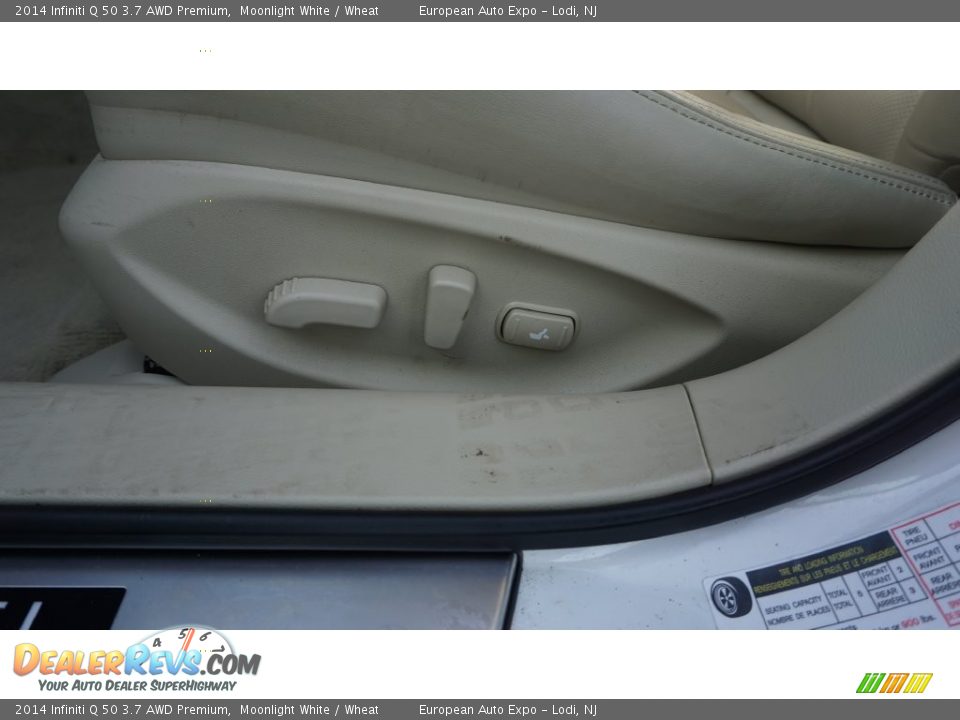 2014 Infiniti Q 50 3.7 AWD Premium Moonlight White / Wheat Photo #19