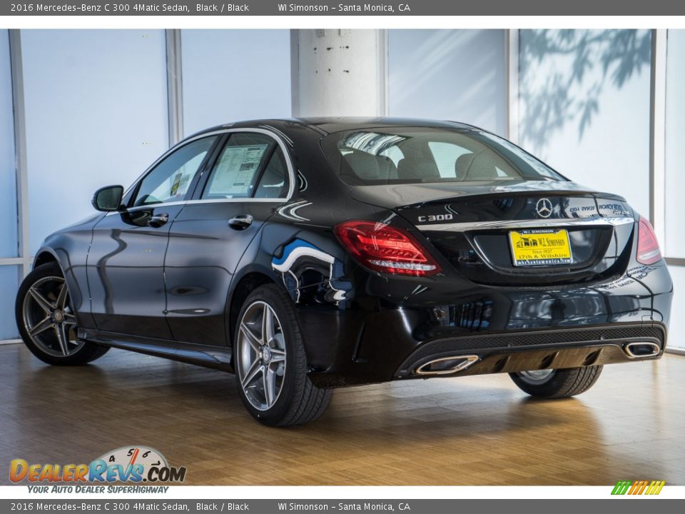 2016 Mercedes-Benz C 300 4Matic Sedan Black / Black Photo #3