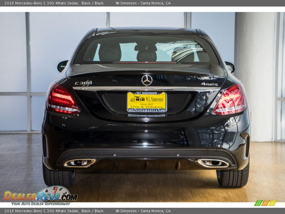 2016 Mercedes-Benz C 300 4Matic Sedan Black / Black Photo #4