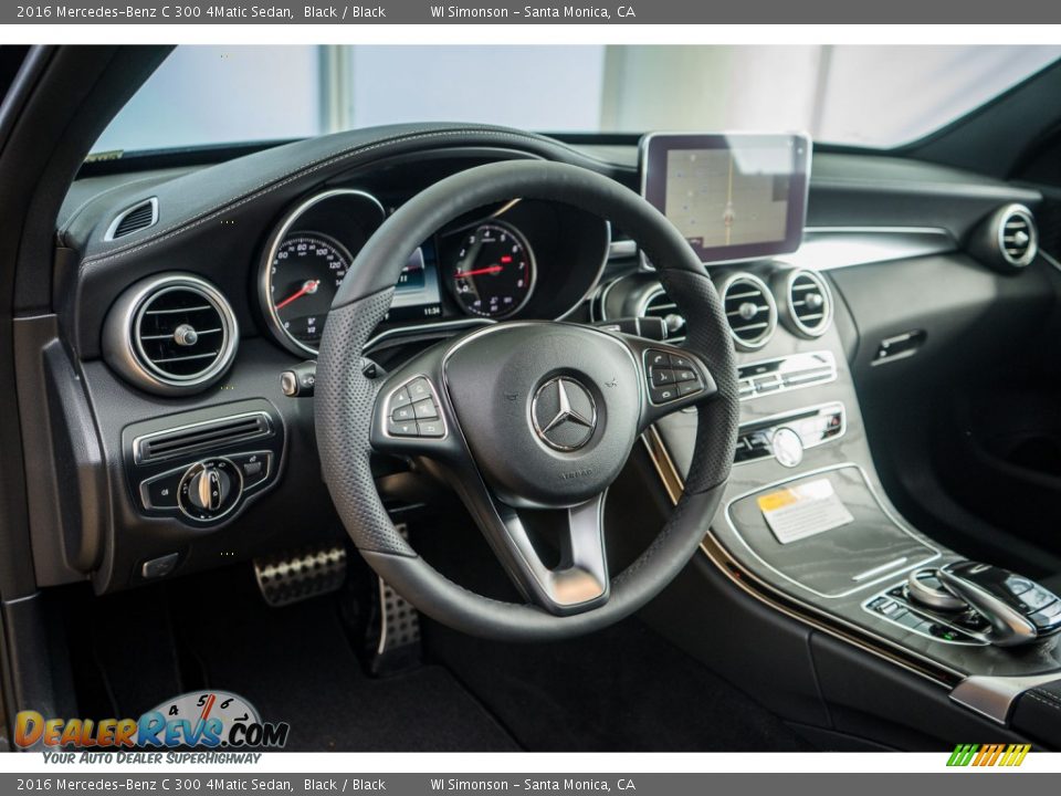 2016 Mercedes-Benz C 300 4Matic Sedan Black / Black Photo #5