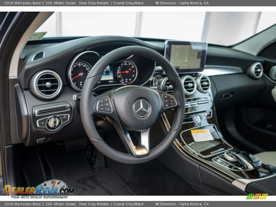 2016 Mercedes-Benz C 300 4Matic Sedan Steel Grey Metallic / Crystal Grey/Black Photo #5