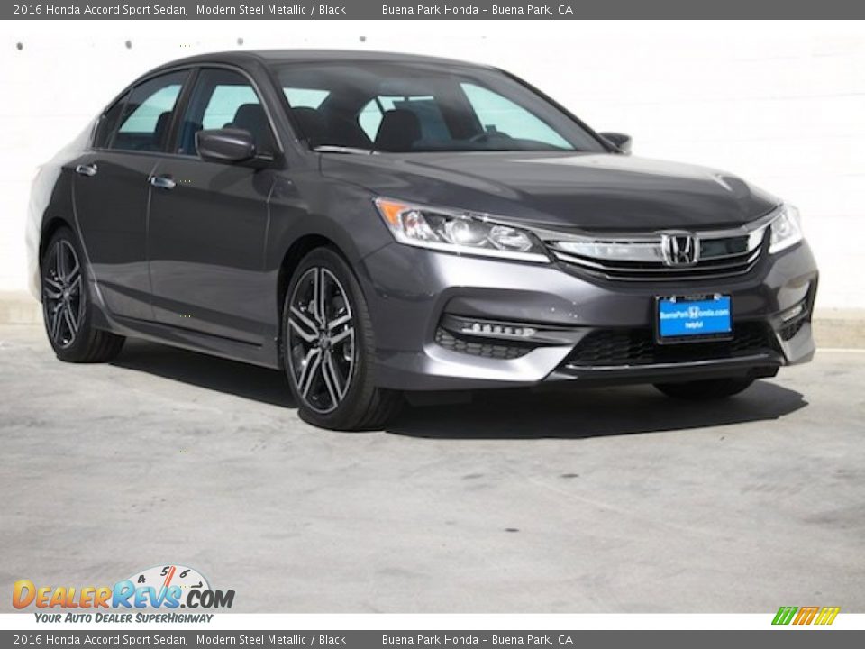 2016 Honda Accord Sport Sedan Modern Steel Metallic / Black Photo #1