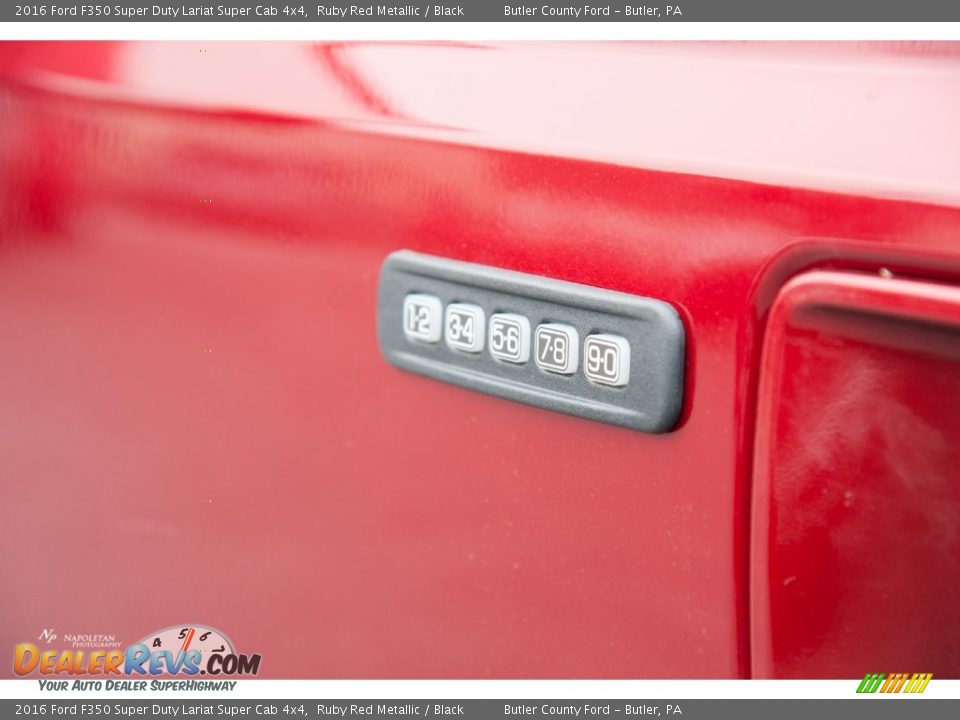 2016 Ford F350 Super Duty Lariat Super Cab 4x4 Ruby Red Metallic / Black Photo #7