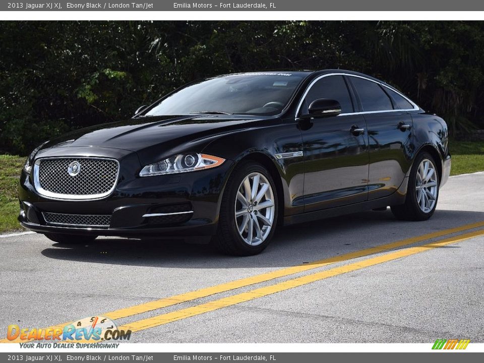2013 Jaguar XJ XJ Ebony Black / London Tan/Jet Photo #3