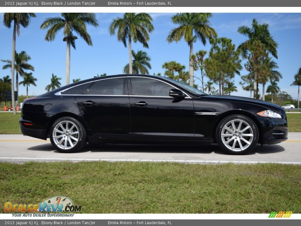 2013 Jaguar XJ XJ Ebony Black / London Tan/Jet Photo #4