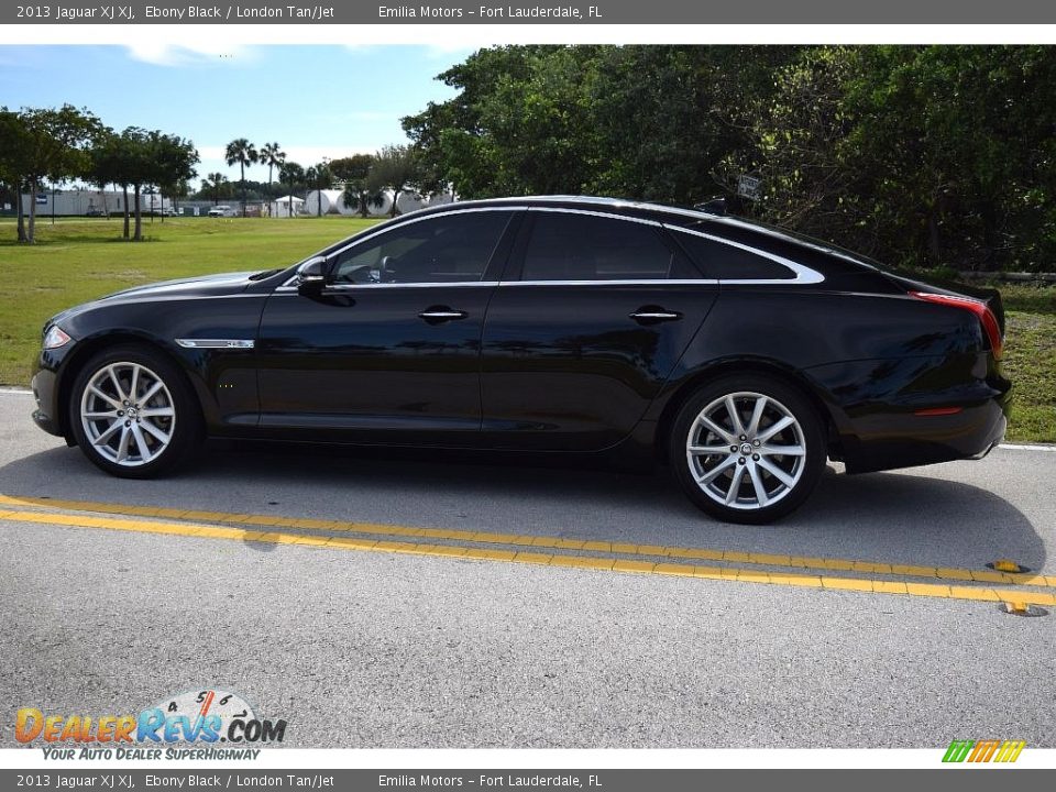 2013 Jaguar XJ XJ Ebony Black / London Tan/Jet Photo #5