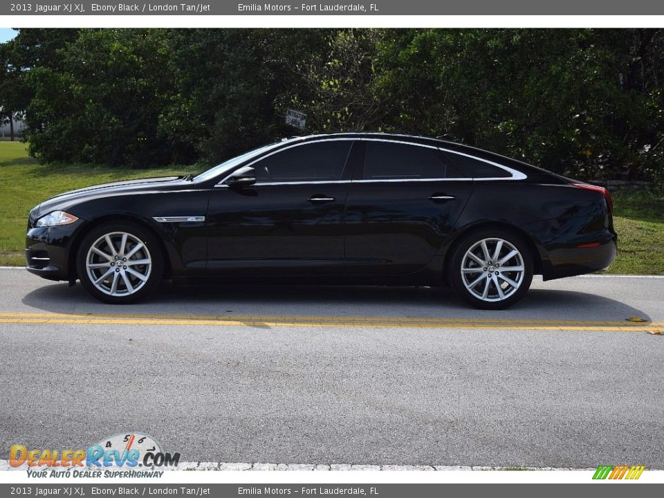 2013 Jaguar XJ XJ Ebony Black / London Tan/Jet Photo #7