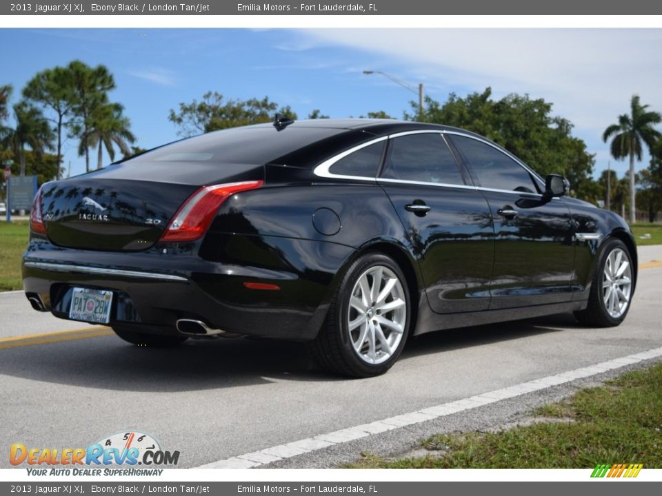2013 Jaguar XJ XJ Ebony Black / London Tan/Jet Photo #8