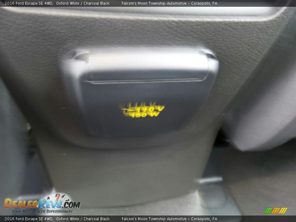 2016 Ford Escape SE 4WD Oxford White / Charcoal Black Photo #11
