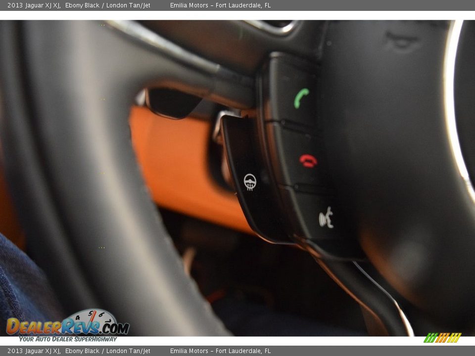 2013 Jaguar XJ XJ Ebony Black / London Tan/Jet Photo #49