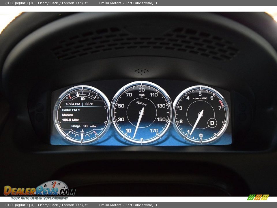 2013 Jaguar XJ XJ Ebony Black / London Tan/Jet Photo #60
