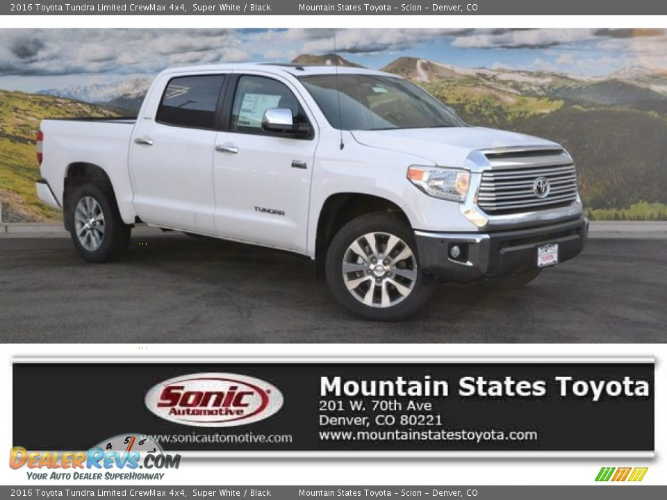 2016 Toyota Tundra Limited CrewMax 4x4 Super White / Black Photo #1