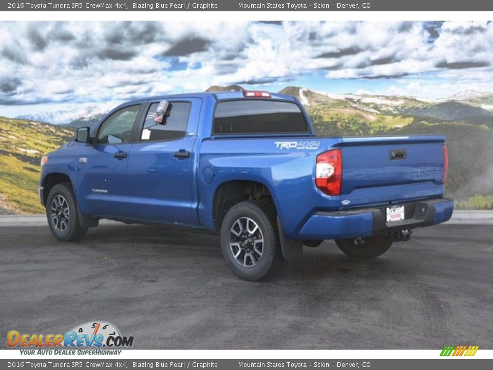 Blazing Blue Pearl 2016 Toyota Tundra SR5 CrewMax 4x4 Photo #3