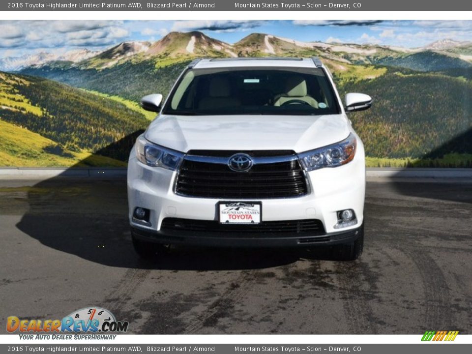 2016 Toyota Highlander Limited Platinum AWD Blizzard Pearl / Almond Photo #2