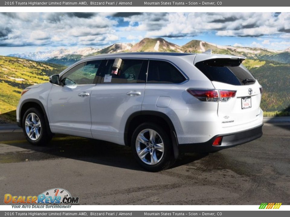 2016 Toyota Highlander Limited Platinum AWD Blizzard Pearl / Almond Photo #3