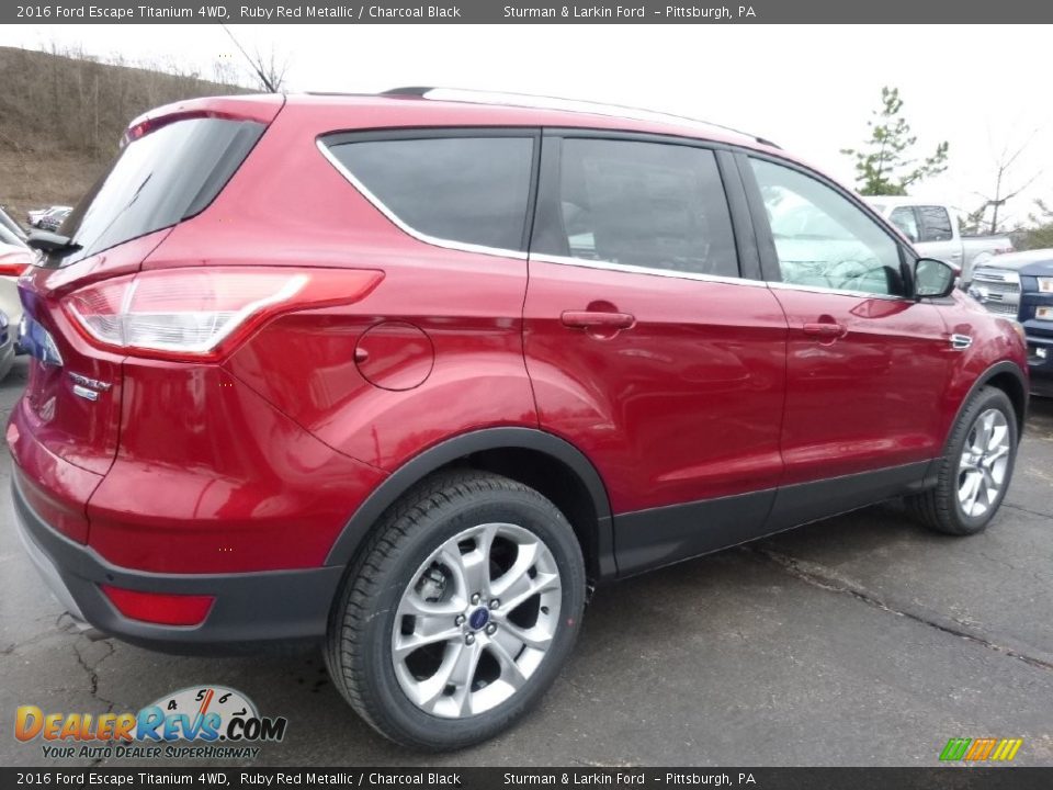 2016 Ford Escape Titanium 4WD Ruby Red Metallic / Charcoal Black Photo #2