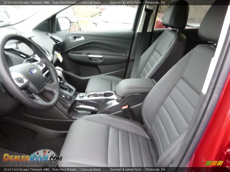 2016 Ford Escape Titanium 4WD Ruby Red Metallic / Charcoal Black Photo #6