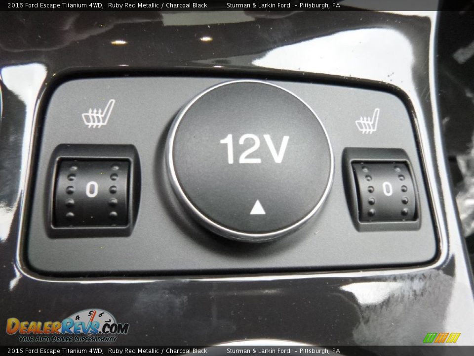 2016 Ford Escape Titanium 4WD Ruby Red Metallic / Charcoal Black Photo #13