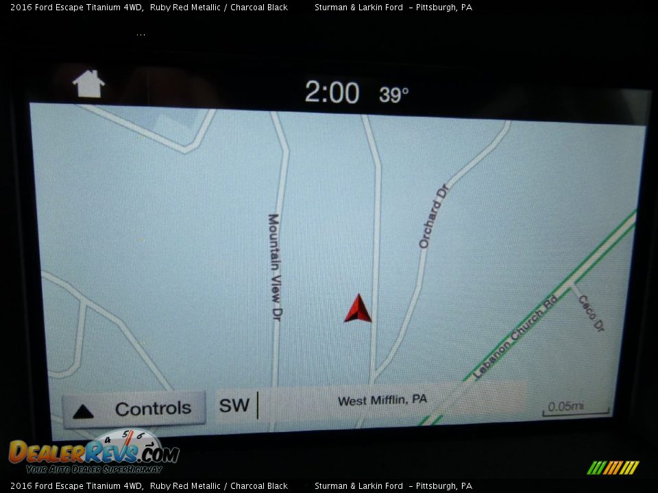 2016 Ford Escape Titanium 4WD Ruby Red Metallic / Charcoal Black Photo #14
