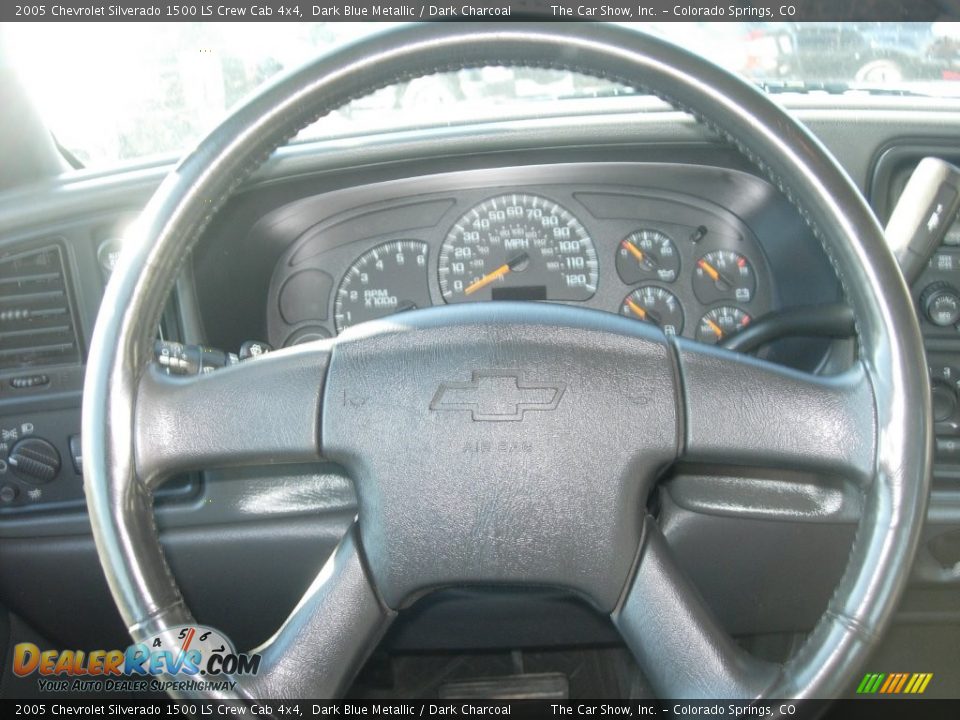 2005 Chevrolet Silverado 1500 LS Crew Cab 4x4 Dark Blue Metallic / Dark Charcoal Photo #18