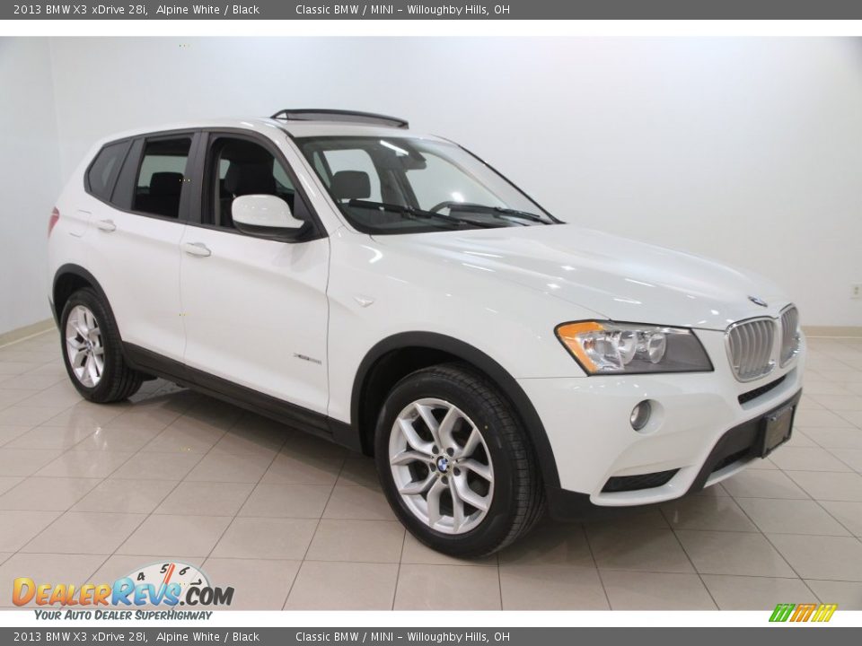 2013 BMW X3 xDrive 28i Alpine White / Black Photo #1