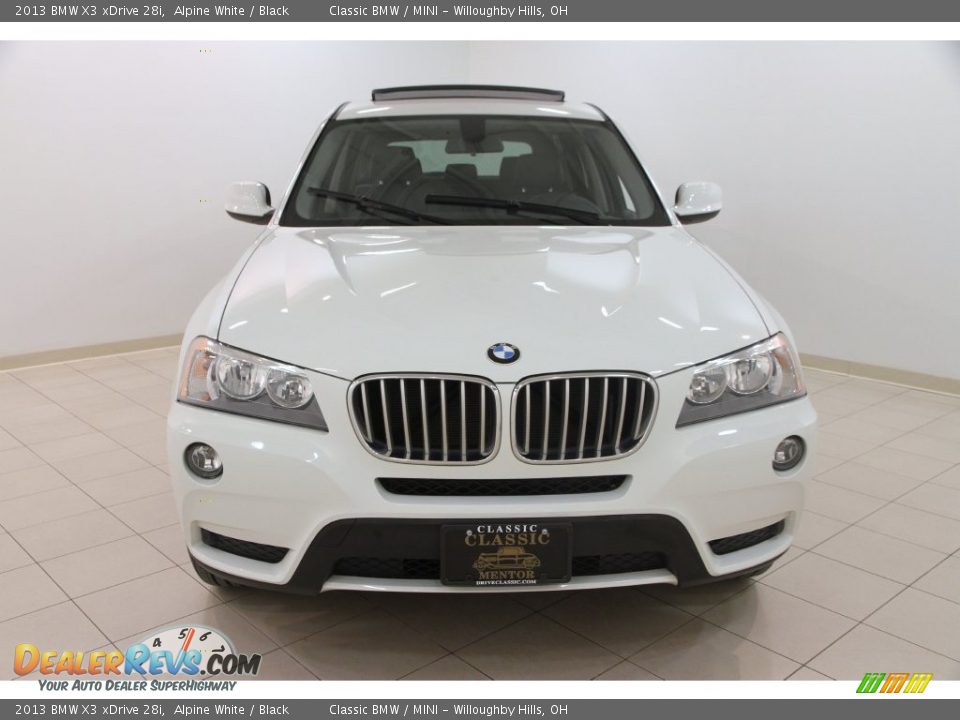 2013 BMW X3 xDrive 28i Alpine White / Black Photo #2