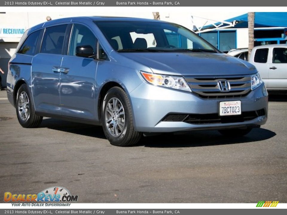 2013 Honda Odyssey EX-L Celestial Blue Metallic / Gray Photo #1