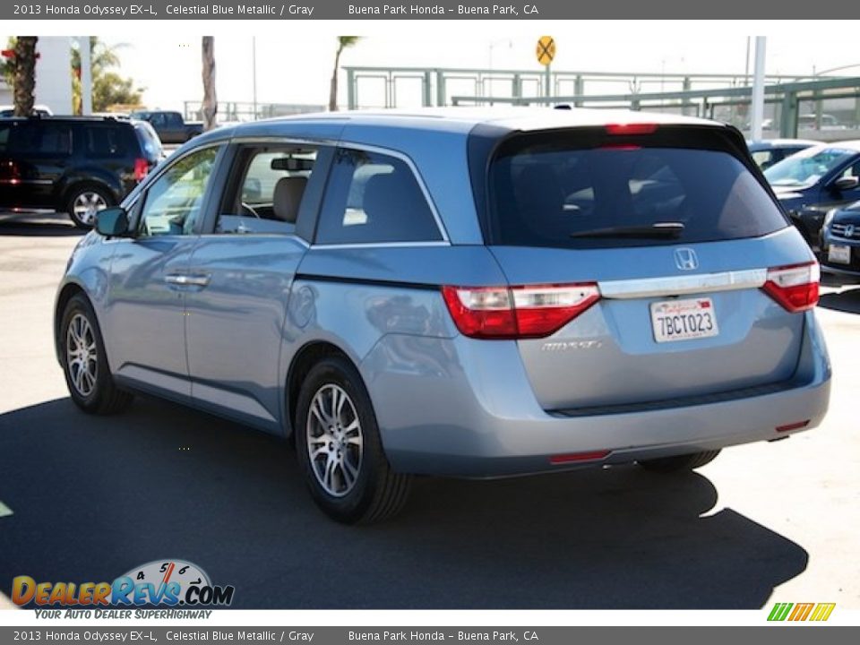 2013 Honda Odyssey EX-L Celestial Blue Metallic / Gray Photo #2