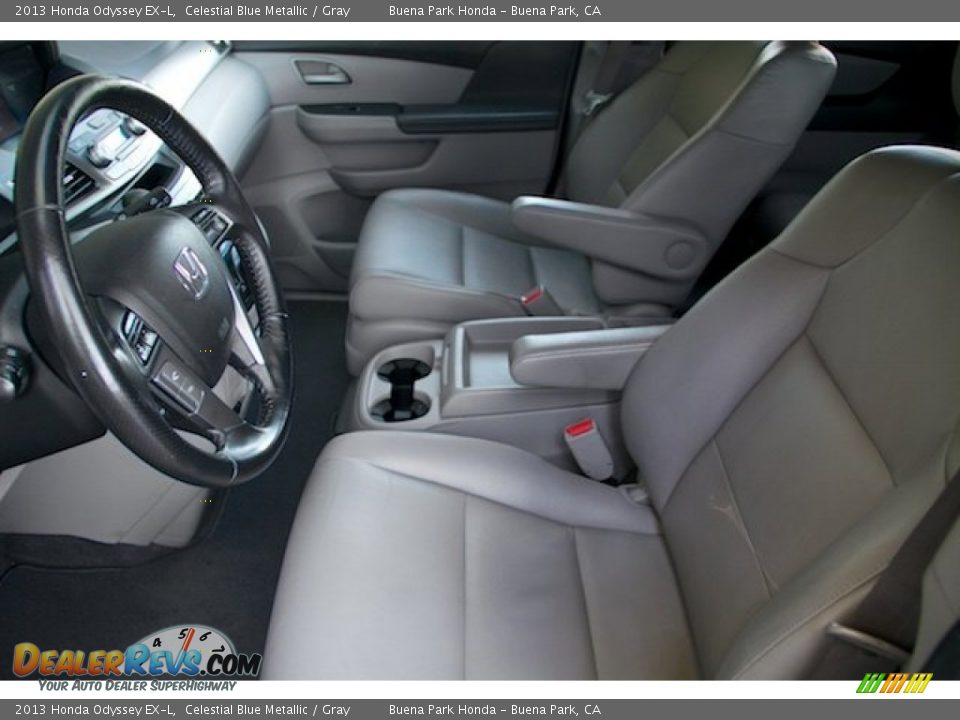 2013 Honda Odyssey EX-L Celestial Blue Metallic / Gray Photo #3
