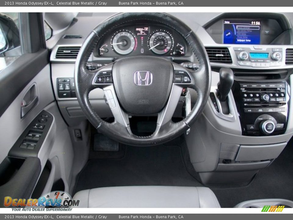 2013 Honda Odyssey EX-L Celestial Blue Metallic / Gray Photo #5
