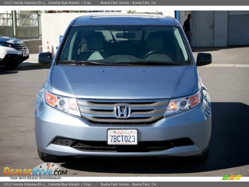 2013 Honda Odyssey EX-L Celestial Blue Metallic / Gray Photo #7