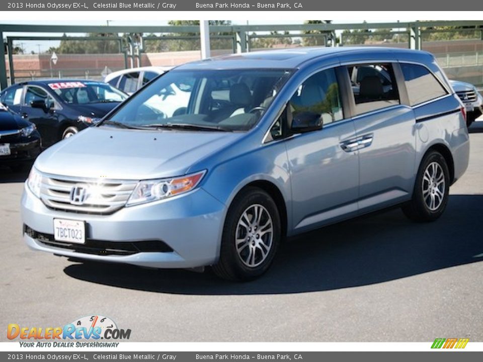 2013 Honda Odyssey EX-L Celestial Blue Metallic / Gray Photo #8