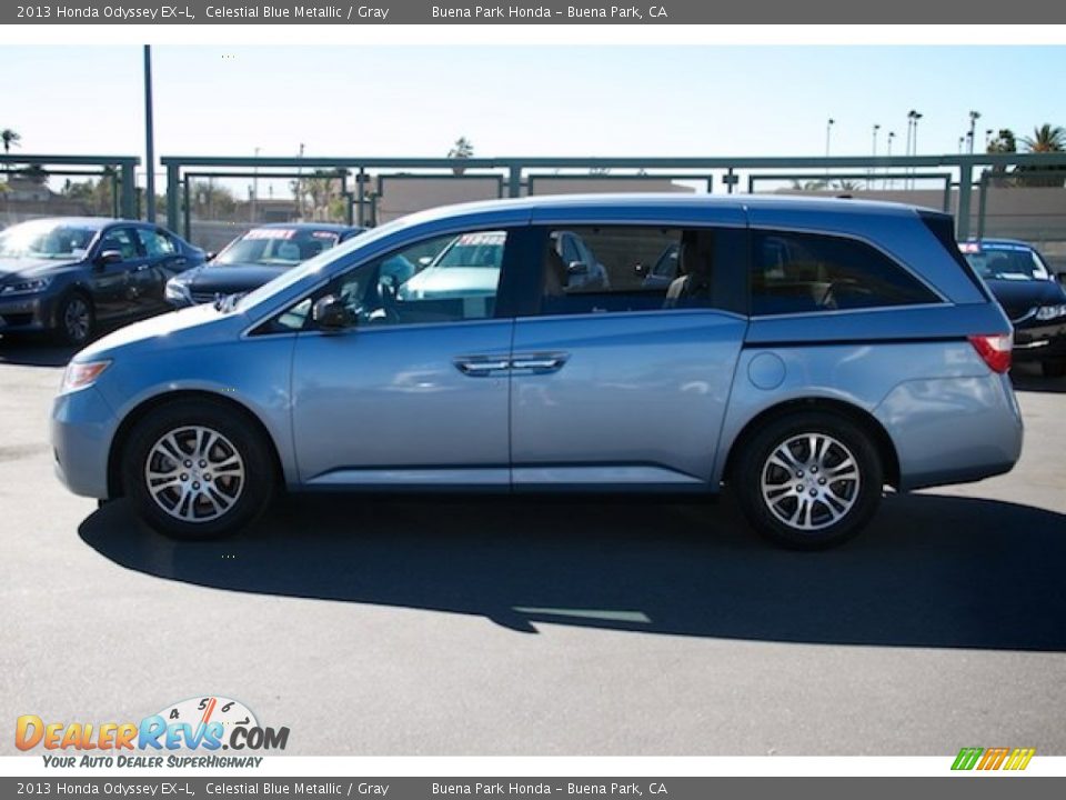 2013 Honda Odyssey EX-L Celestial Blue Metallic / Gray Photo #9