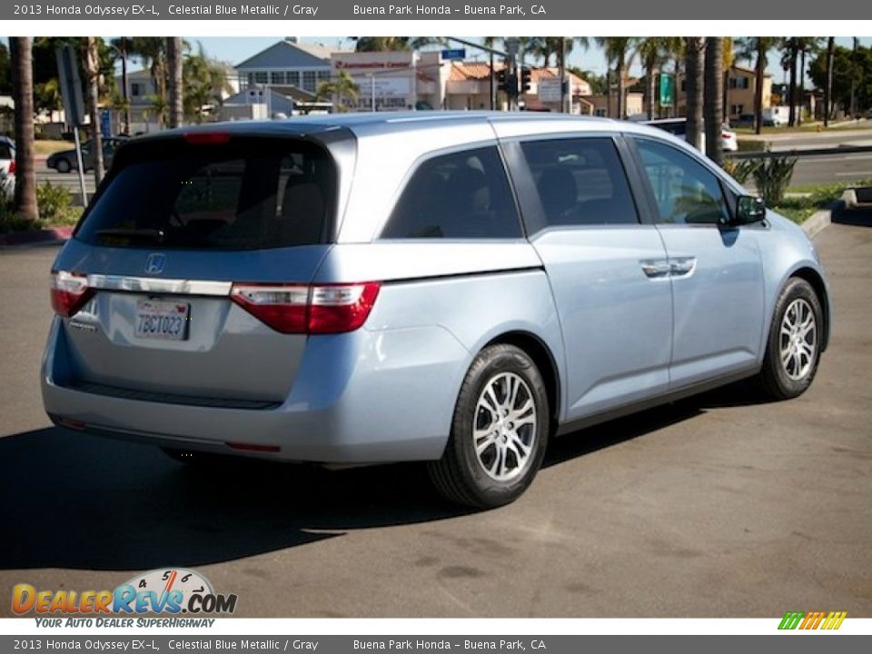 2013 Honda Odyssey EX-L Celestial Blue Metallic / Gray Photo #11