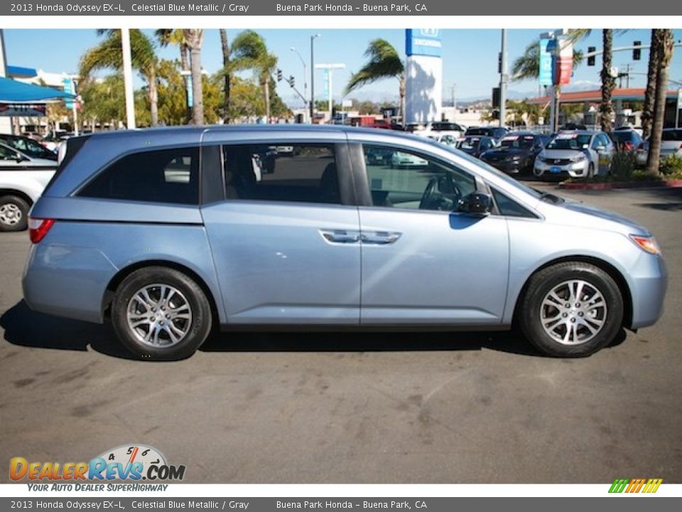 2013 Honda Odyssey EX-L Celestial Blue Metallic / Gray Photo #12