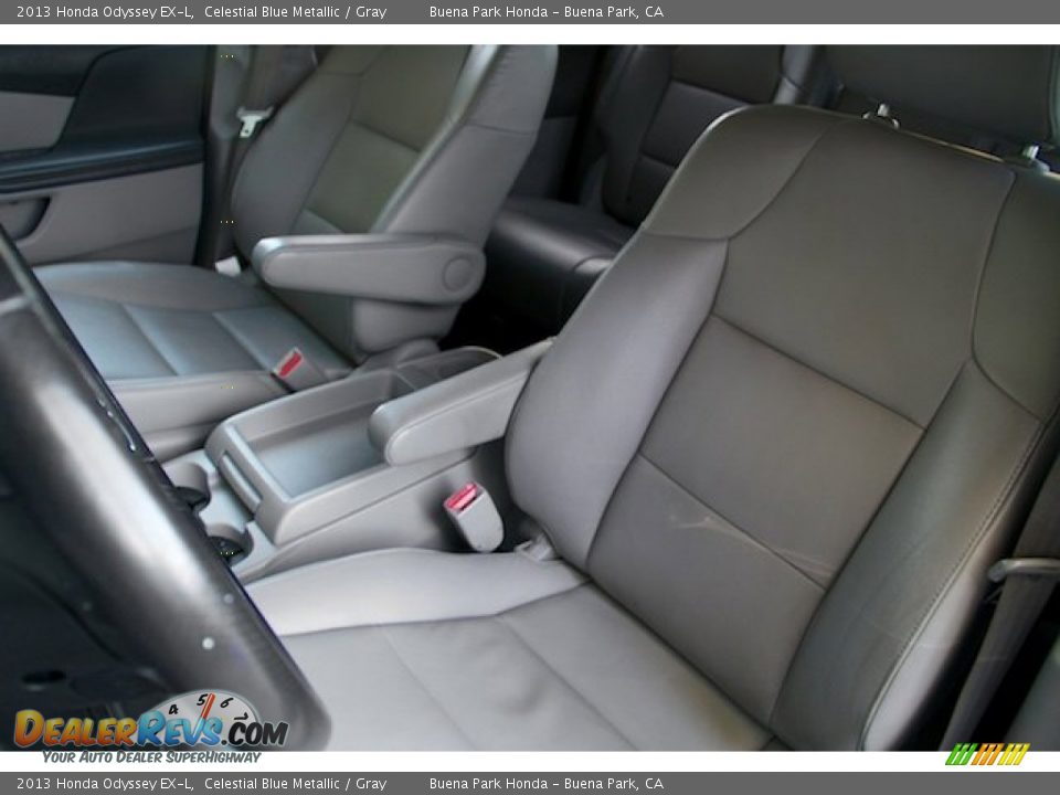 2013 Honda Odyssey EX-L Celestial Blue Metallic / Gray Photo #14