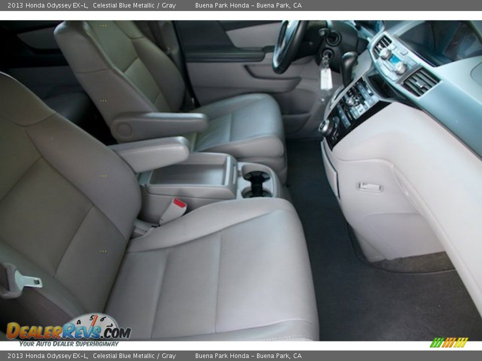 2013 Honda Odyssey EX-L Celestial Blue Metallic / Gray Photo #23