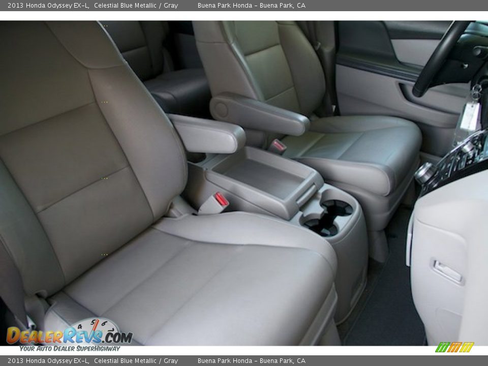 2013 Honda Odyssey EX-L Celestial Blue Metallic / Gray Photo #24