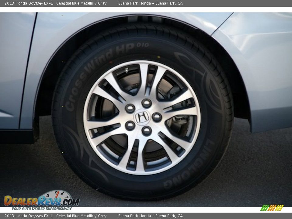 2013 Honda Odyssey EX-L Celestial Blue Metallic / Gray Photo #34